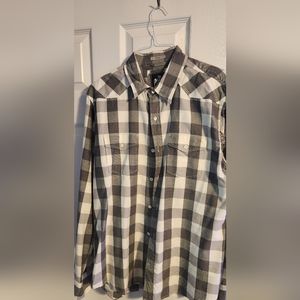 Gray and White shirt